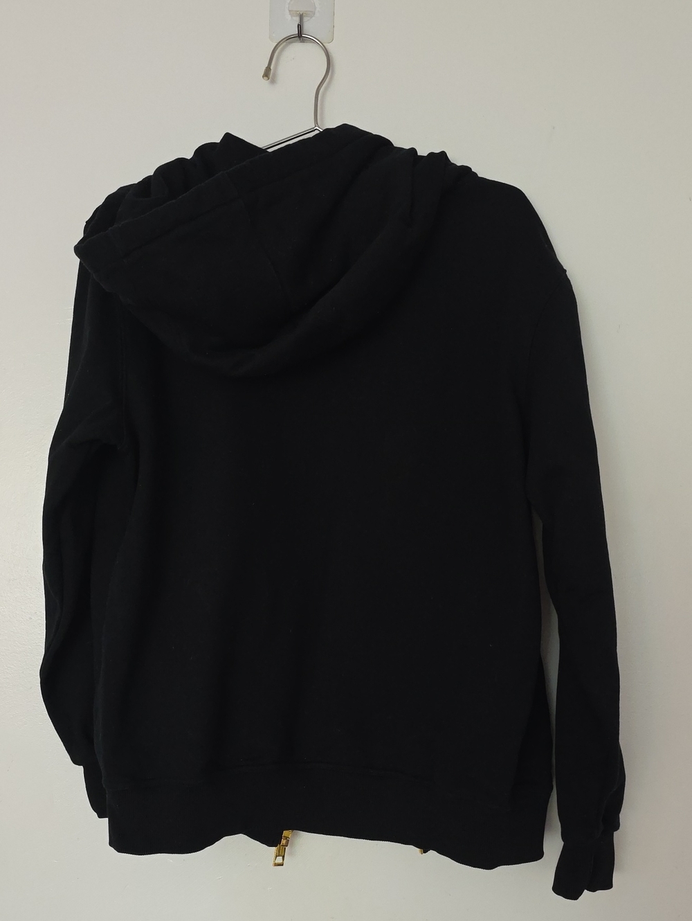 Burberry Black Zip Hoodie with Beige Nova Check Sleeve - Picture 10 of 11